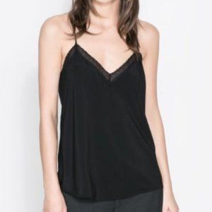 Zara Black Lace Trim Camisole